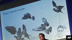 Twitter co-founder Biz Stone speaks at the 'World Economy and Future Forum' hosted by broadcaster MBN in Seoul, March 3, 2011