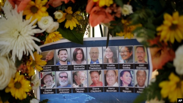 Fotografía de las 14 víctimas del ataque terrorista en San Bernardino. California, el 2 de diciembre de 2015. Foto de archivo.