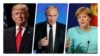 Putin y Merkel hablarán el sábado con presidente Trump