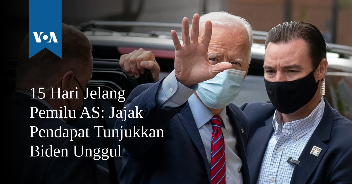 15 Hari Jelang Pemilu AS: Jajak Pendapat Tunjukkan Biden Unggul