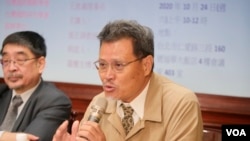 台湾国际战略学会执行长罗庆生。（美国之音黄丽玲摄）