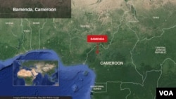 Map of Bamenda in Cameroon.