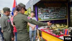 FILE PHOTO - The Army Institute displayed military equipment at a three-day RCAF sports event in Phnom Penh, Cambodia, January 7, 2017. (Hean Socheata/ VOA Khmer)