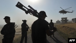 Kyrgyz soldiers take part in joint military exercises. (Aug. 1, 2014)