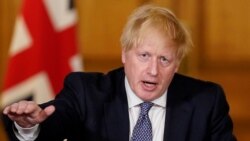 El primer ministro británico, Boris Johnson durante la conferencia de prensa diaria para dar información sobre el coronavirus en su país. Abril 30 de 2020.
