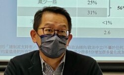 香港中文大学中国研究中心兼任讲师叶国豪表示，不同政治立场的受访者都会担心缺乏传媒监察，会影响香港的廉洁 (美国之音/汤惠芸)