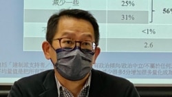 香港中文大學中國研究中心兼任講師葉國豪表示，不同政治立場的受訪者都會擔心缺乏傳媒監察，會影響香港的廉潔。(美國之音湯惠芸拍攝)