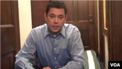 Former U.S. Congressman Jason Chaffetz of Utah on a cot in his Congressional office in 2009.