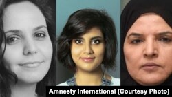 La blogueuse Eman al-Nafjan, la militante des droits humains Loujain al-Hathloul et la professeure Aziza al-Yousef