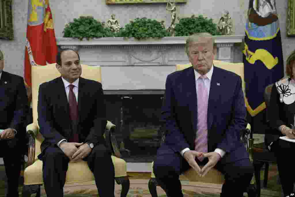 رئیس جمهوری آمریکا در کاخ سفید میزبان رئیس جمهوری مصر بود. پیشتر مایک پمپئو از السیسی برای کمک به مقابله با رفتارهای بدخواهانه جمهوری اسلامی، از وی تشکر کرده بود.&nbsp;
