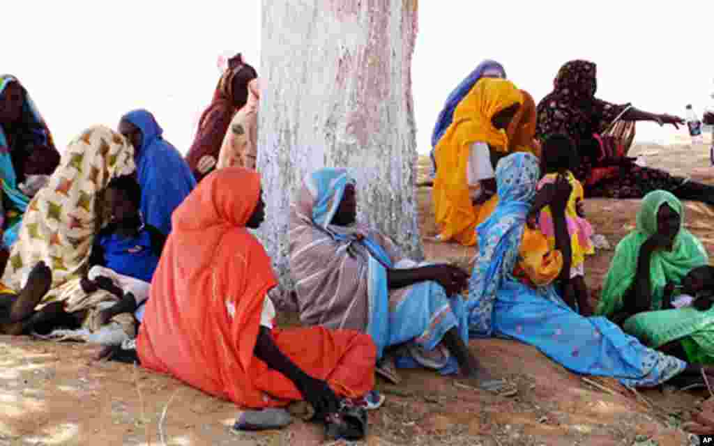 Rare shade from the scorching sun over Habila Canari, near Sudan's border with Chad.