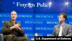 조셉 던포드 미 합참의장이 29일 워싱턴 브루킹스 연구소에서 열린 안보 토론회에 참석했다.