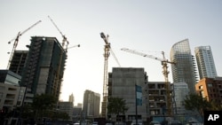 Cranes in construction sites in Downtown Beirut, Lebanon (file photo)