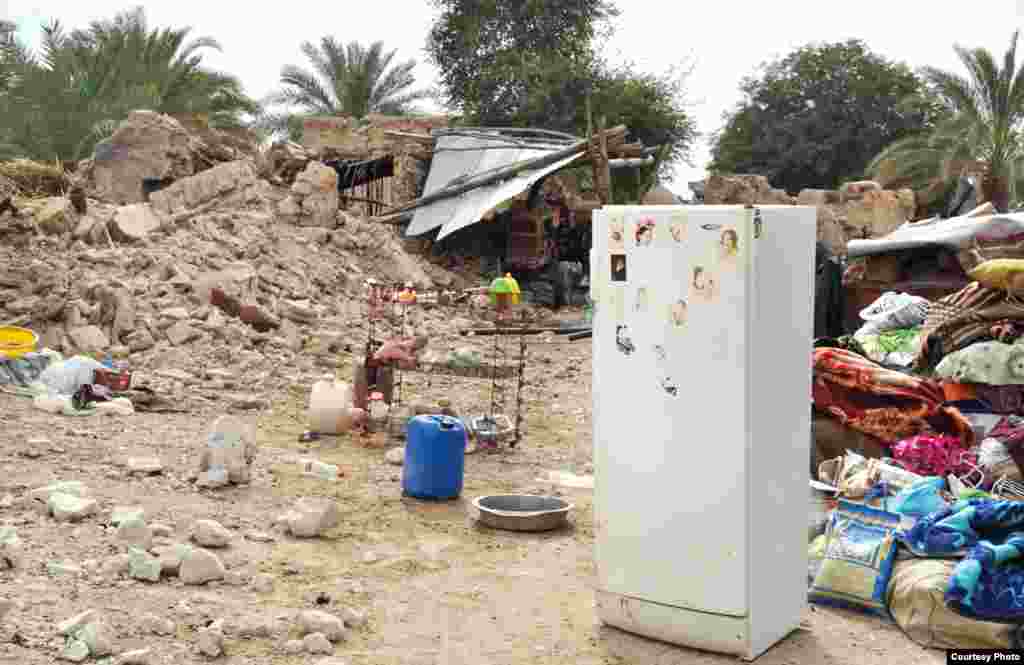 Destruction near the city of Bushehr, Iran, after a 6.1 magnitude earthquake struck on April 9, 2012.