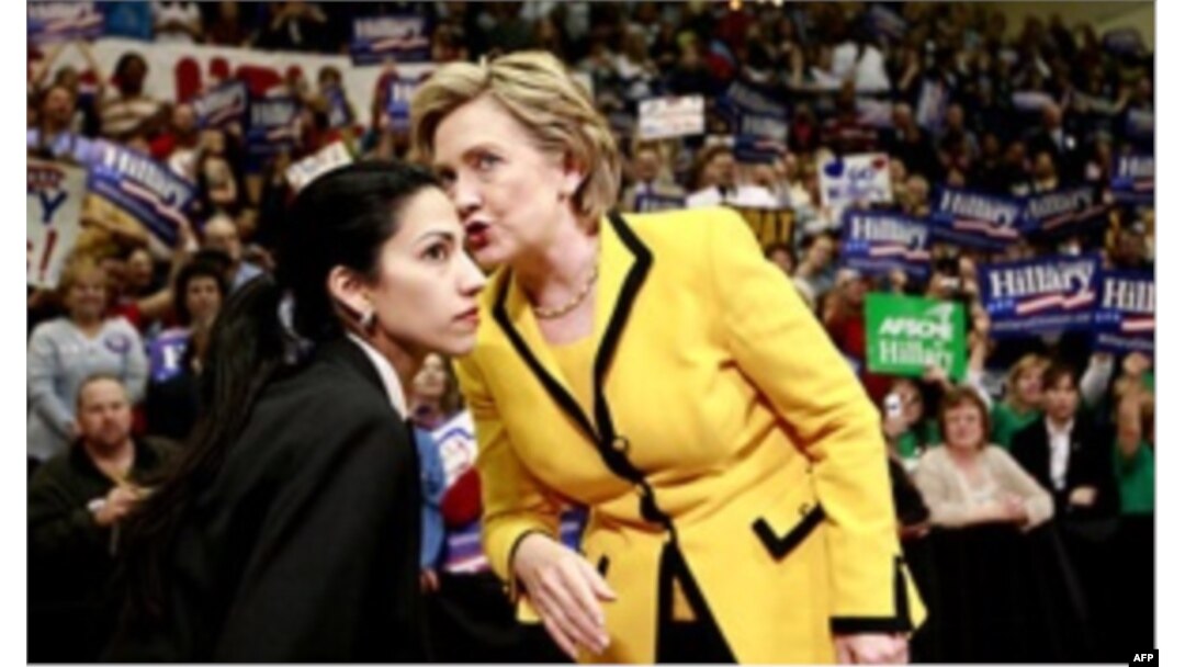 Huma Abedin, AQSh Davlat kotibasi Xillari Kintonning o'ng qo'li. Klinton xonim bilan uning turmush o'rtog'i Bill Klinton prezidentlik davridan beri ishlab keladi. Xillari Klinton 2008 yilda prezidentlik uchun kurashganida Human Abedin saylov kampaniyasini