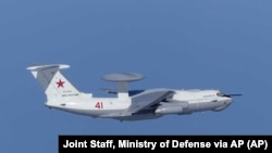 Ruska letelica A-50 fotografisana u utorak u blizini ostrva Dokdo koje je pod kontrolom južnokorejskih vlasti. Fotografiju je objavio Združeni štab Ministarstva odbrane Južne Koreje 23. jula 2019.
