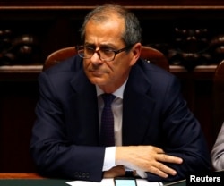 FILE PHOTO: Italian Economy Minister Giovanni Tria attends a session of the Lower House of the Parliament in Rome, Italy, June 6, 2018.