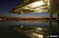 The Museu do Amanha (Museum of Tomorrow) is seen during sunrise in Rio de Janeiro, Brazil, July 12, 2016.