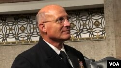 美国海军中将迈克尔·吉尔代(Michael Gilday)（美国之音黎堡2019年7月31日）