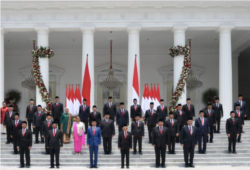 Usai pelantikan Kabinet Indonesia Maju. (Foto: Courtesy/Biro Setpres)