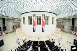 Britain's Prime Minister David Cameron delivers a speech on the European Union at the British Museum in central London, May 9, 2016. Raising the stakes in Britain's European Union membership debate, Prime Minister David Cameron said Monday that leaving the bloc would increase the risk of war in Europe.