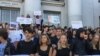 Manifestação Anti-Trump na Universidade de Berkeley na California