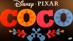 The =logo at the premiere of Disney Pixar's "Coco" at Le Grand Rex in Paris, Nov. 14, 2017.