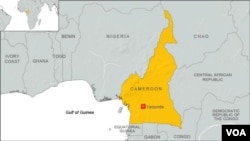 Peta wilayah Kamerun.