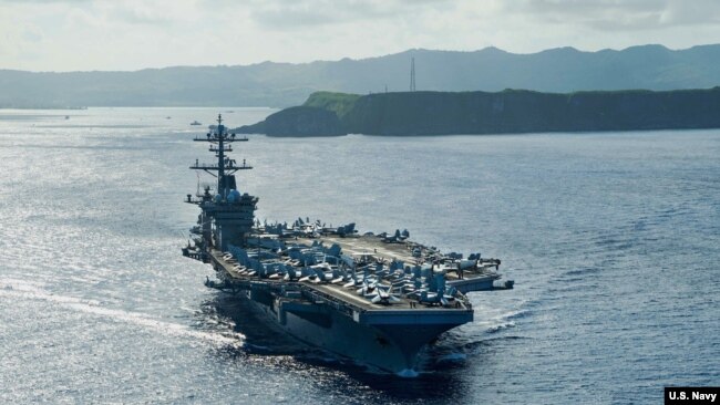 美军“罗斯福”号（USS Theodore Roosevelt）航母5月21日驶离关岛，前往菲律宾海执行任务。