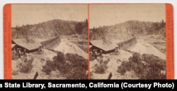 The Central Pacific Railroad started in California in the 1860s and was part of the first transcontinental railroad in America. It was built with the help of thousands of Chinese laborers.