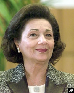 Suzanne Mubarak, wife of ousted Egyptian President Hosni Mubarak (file photo)