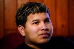 Alex Zuniga Gonzales, 21, speaks during an interview with The Associated Press in the Kensington section of Philadelphia, Sunday, May 16, 2021.