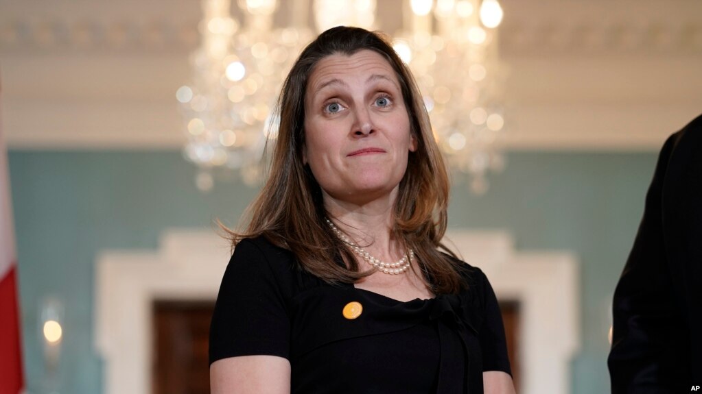 Bộ trưởng Tài chính Canada Chrystia Freeland.