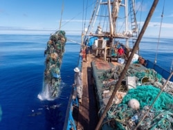 Ocean Voyages Institute in Sausalito, California works to clean up trash in the ocean.