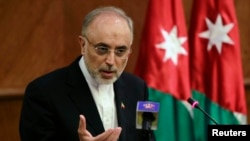 Ali Akbar Salehi, kepala badan energi atom Iran.
