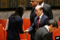 خانم هیلی نقش چین را در تصویب قطعنامه دوشنبه علیه کره شمالی مهم دانست