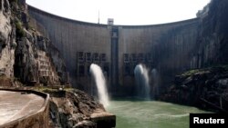 A view of Cahora Bassa dam in Tete province, Sept. 22, 2010. Cahora Bassa dam is located on the Zambezi River.