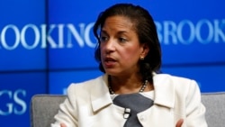 United States National Security Advisor Susan Rice answers questions at the Brookings Institution in Washington February 6, 2015.