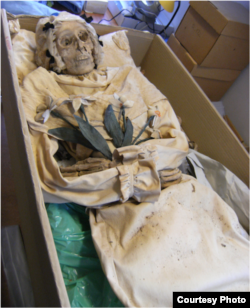 Mummified remains of Terézia Hausmann. (Gemma Kay)