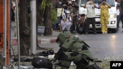 На месте взрыва в Бангкоке. Таиланд. 14 февраля 2012 г.