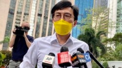 社民連秘書長吳文遠表示，憂慮香港新聞自由惡化，寄語傳媒”頂著” (美國之音湯惠芸)