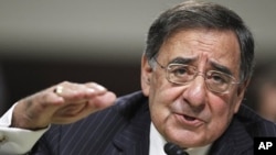 CIA Director Leon Panetta, testifies on Capitol Hill in Washington, before the Senate Armed Service Committe, June 9, 2011