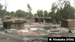 FILE - Torched Tchakarmari village. Tchakarmari, Cameroon, Apr. 20, 2019. 