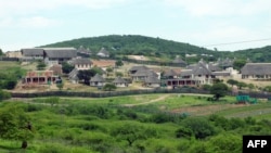 FILE - South African President Jacob Zuma's private residence in Nkandla, some 178 kilometres north of Durban. South Africa's government on December 19, 2013 cleared President Jacob Zuma of any wrongdoing during a controversial $20-million revamp at his p