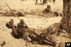 Hugh Tracey recorded unique music, such as this man playing a bow, all over Africa