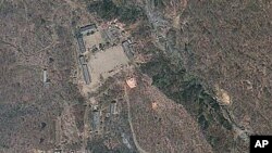 지난 달 18일 촬영한 북한 풍계리 핵실험장 주변 위성사진.