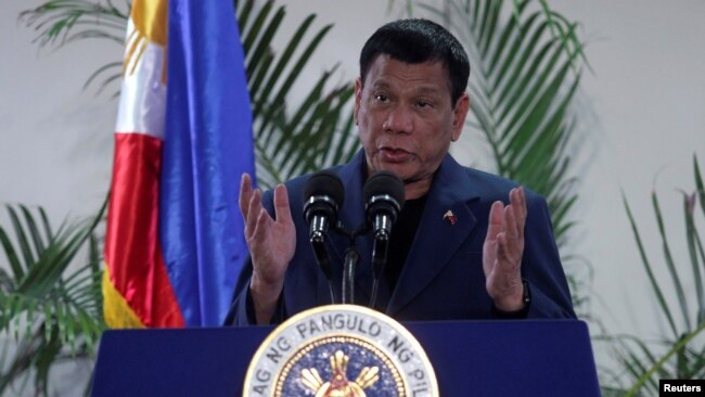 菲律宾总统杜特尔特 （路透社资料照片）