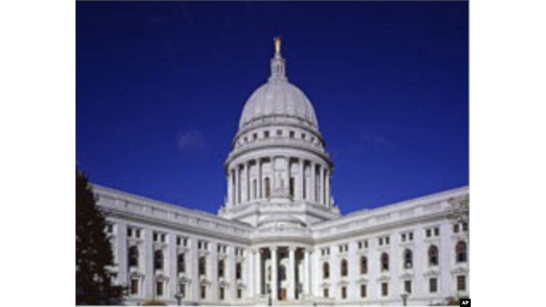 The capitol building, not in Washington, but in a city named for a president: Madison, Wisconsin.