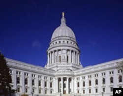 The capitol building, not in Washington, but in a city named for a president: Madison, Wisconsin.