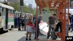 Місце одного із вибухів у Дніпропетровську 27-го квітня